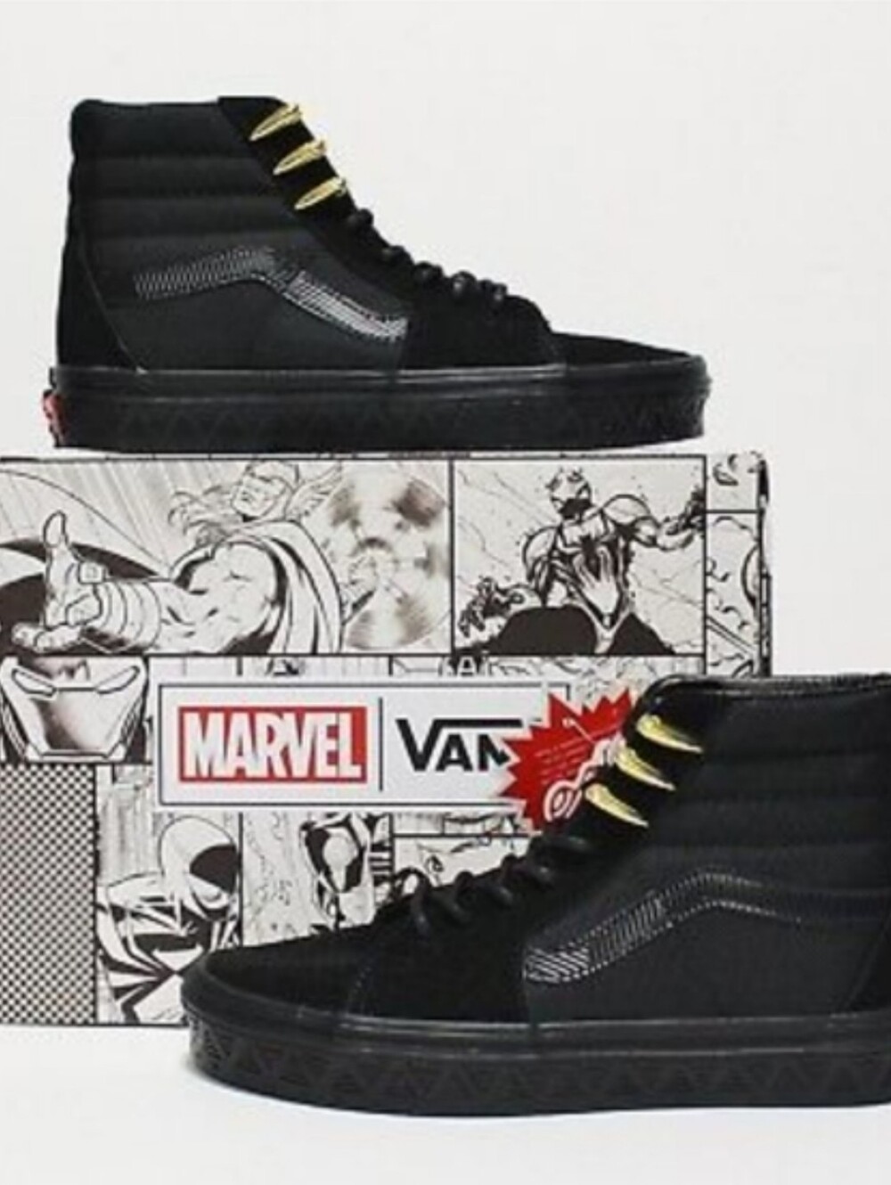 Vans Marvel X Black Panther Sk8 Hi - Picture 8 of 9